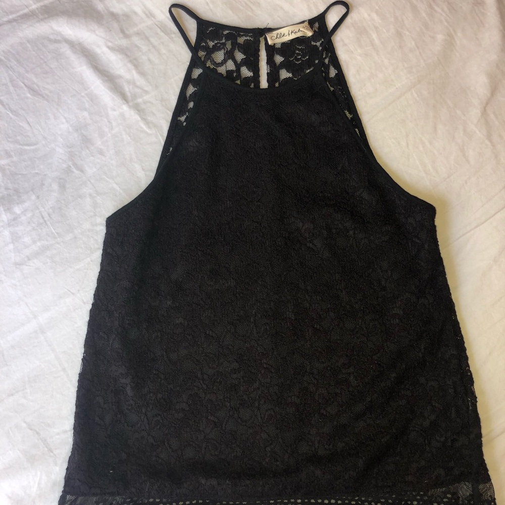 Black Lace Tank Top